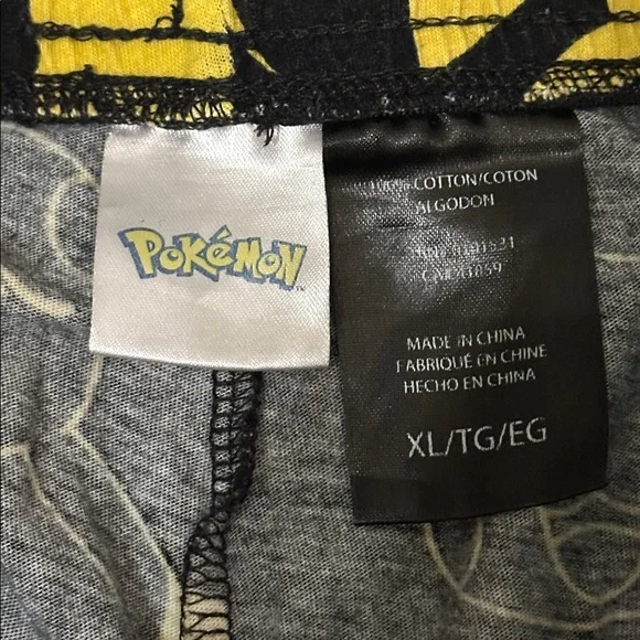 Pokémon Black & Yellow Pikachu Pajama Pants - Picture 2 of 2